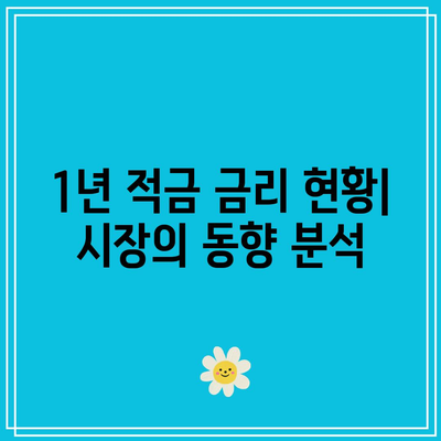 1년 적금 금리 비교: 투자를 최적화하는 방법