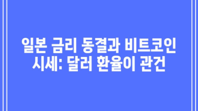 일본 금리 동결과 비트코인 시세: 달러 환율이 관건