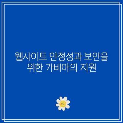 가비아 웹호스팅 웹사이트 구축 도구