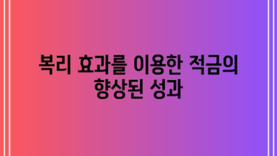 복리 효과를 이용한 적금의 향상된 성과