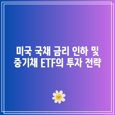 미국 국채 금리 인하 및 중기채 ETF의 투자 전략