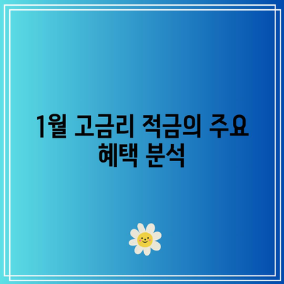 1월 고금리 적금 상품 비교, 금융계산기 활용 팁