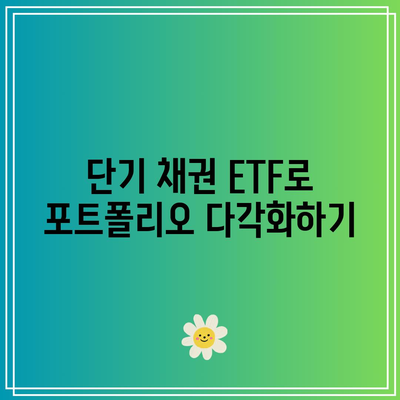 단기 채권 ETF를 통한 미국채 투자