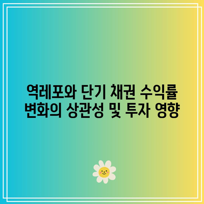 역레포와 단기 채권 수익률 변화의 상관성 및 투자 영향