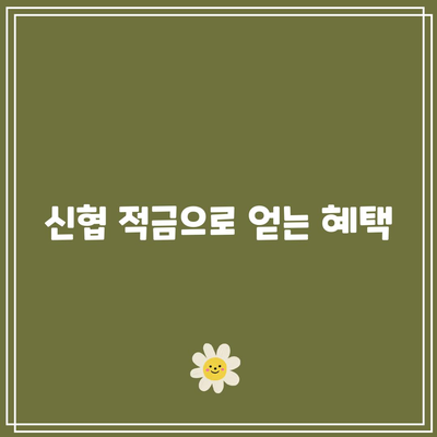 신협 적금 금리 최고치: 특판 상품의 매력