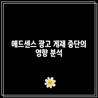 애드센스 광고 게재 중단 및 복귀 후 티스토리 광고 수익 급감의 원인 분석