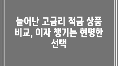 늘어난 고금리 적금 상품 비교, 이자 챙기는 현명한 선택