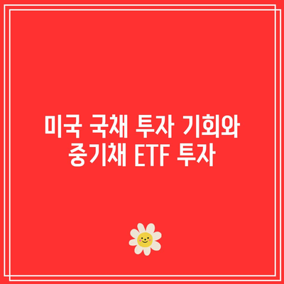 미국 국채 투자 기회와 중기채 ETF 투자