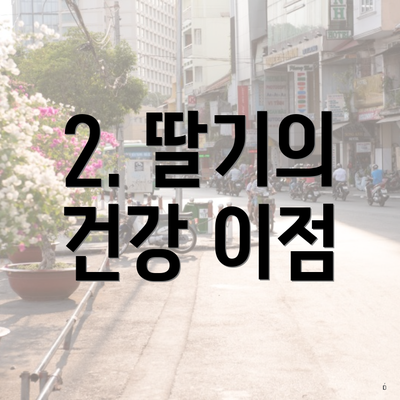 2. 딸기의 건강 이점