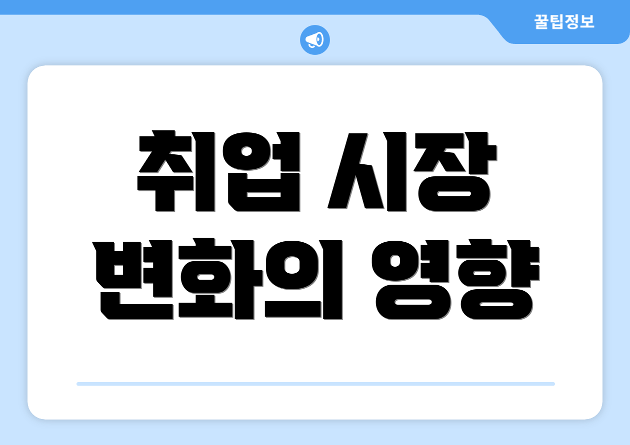 취업 시장 변화의 영향