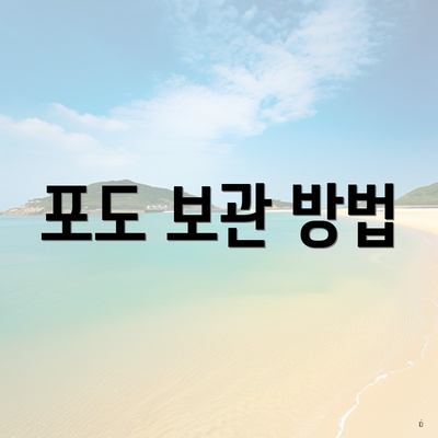 포도 보관 방법
