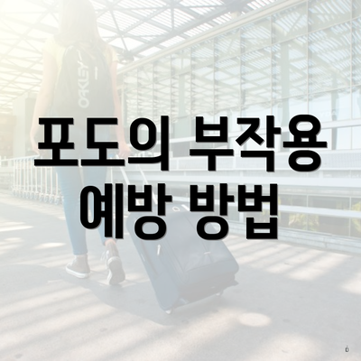 포도의 부작용 예방 방법