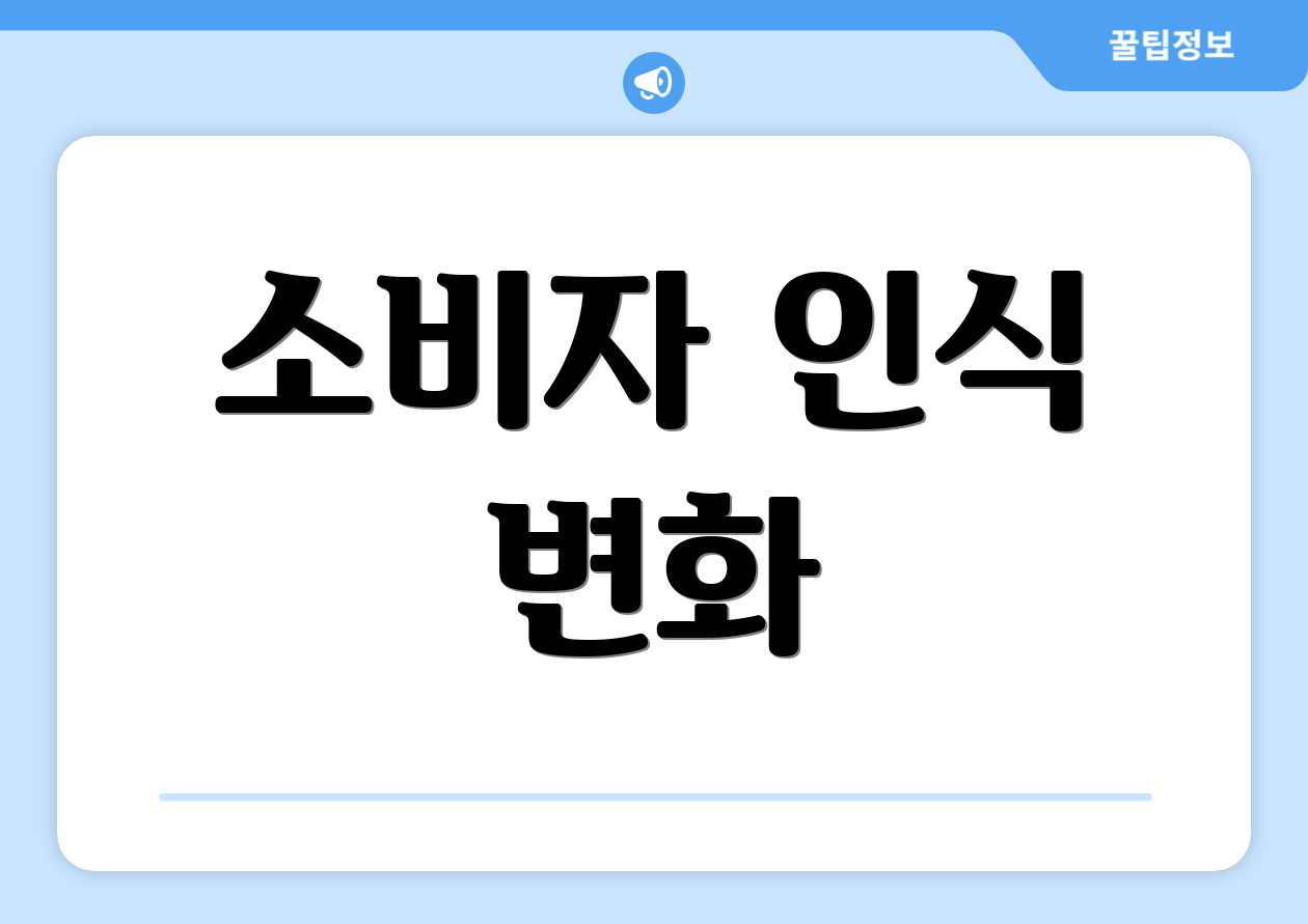 소비자 인식 변화