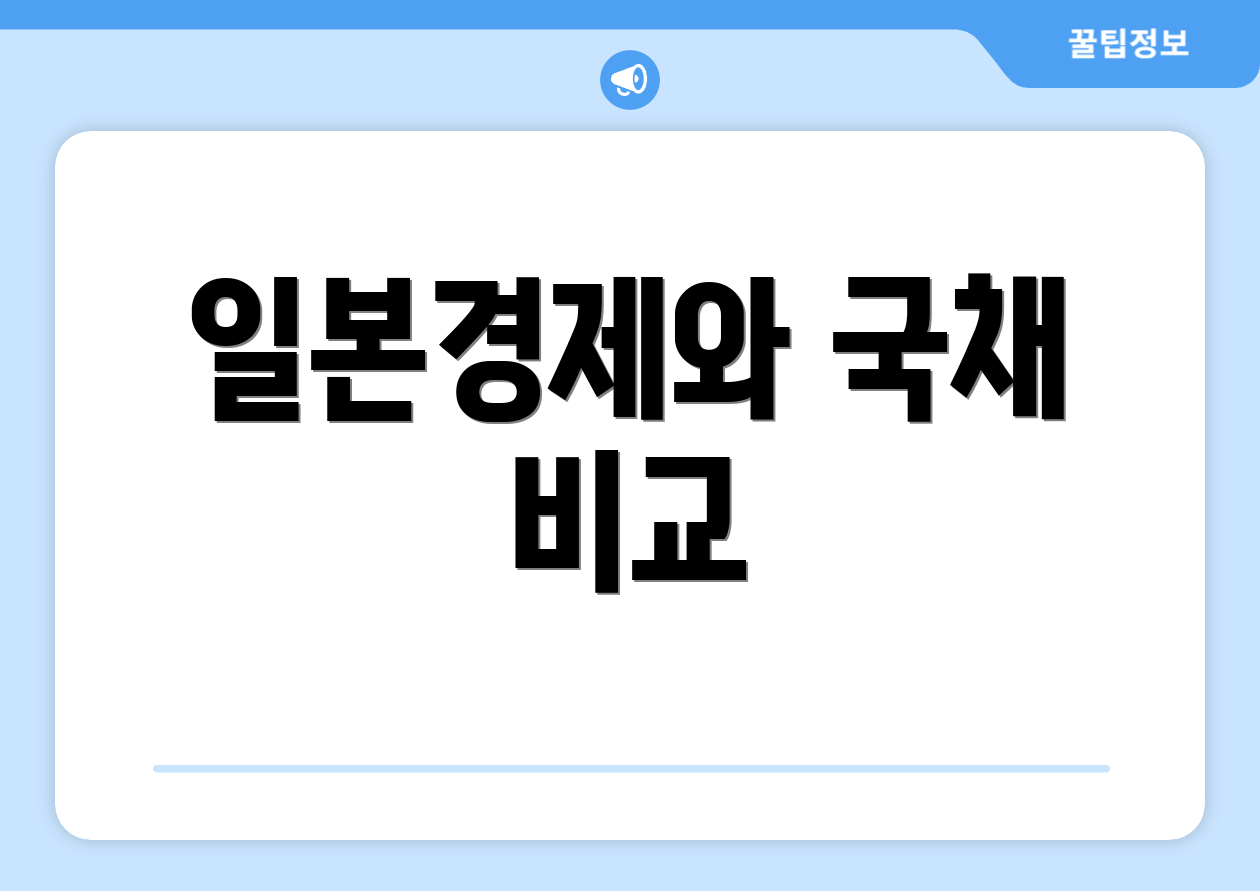 일본경제와 국채 비교