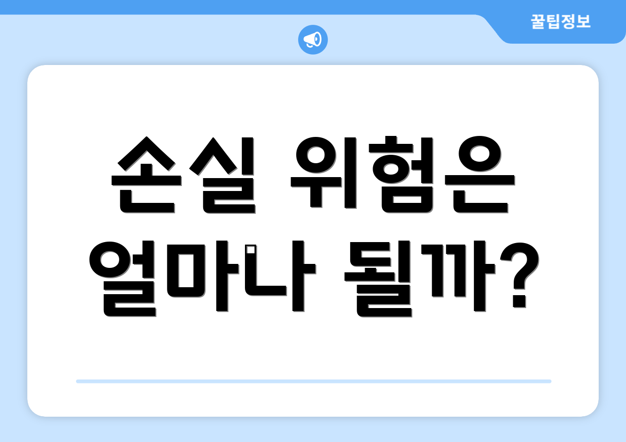 손실 위험은 얼마나 될까?
