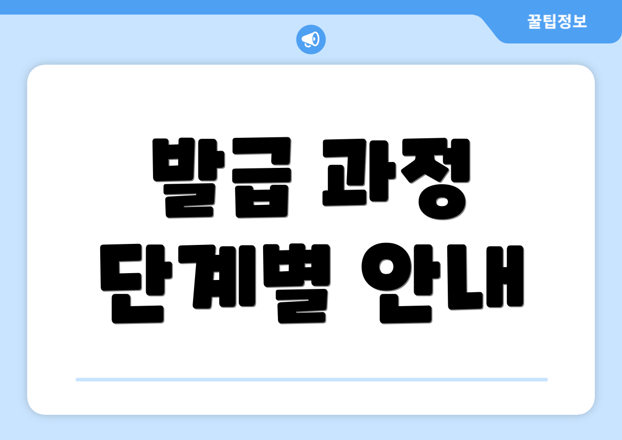 발급 과정 단계별 안내