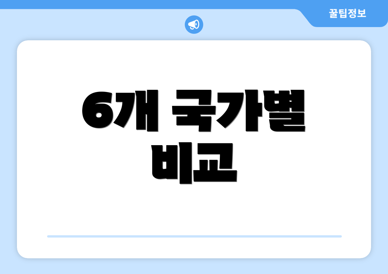 6개 국가별 비교