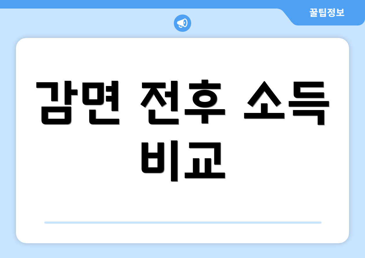 감면 전후 소득 비교