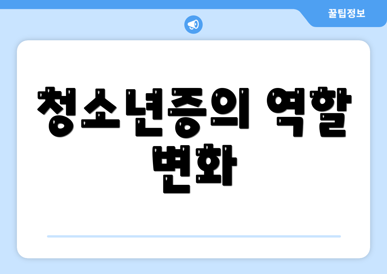 청소년증의 역할 변화