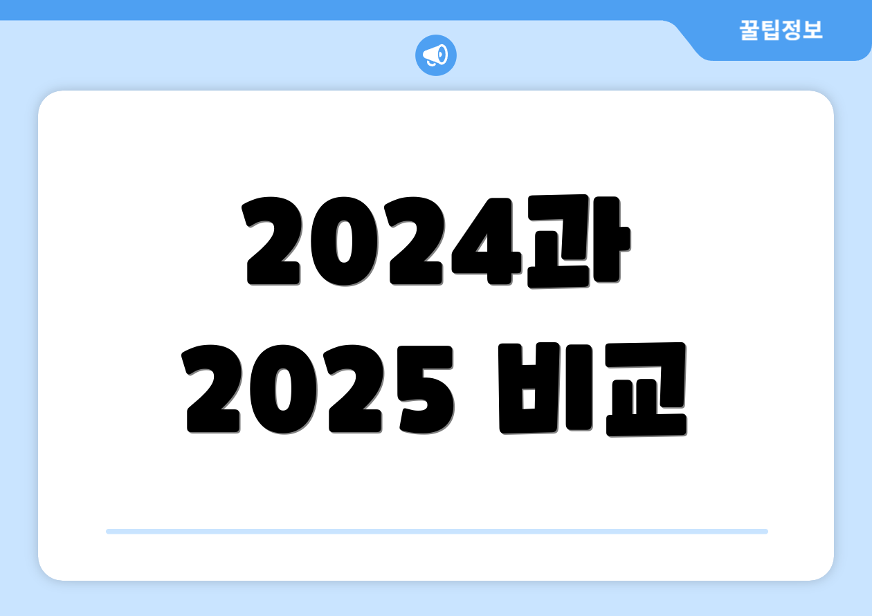 2024과 2025 비교