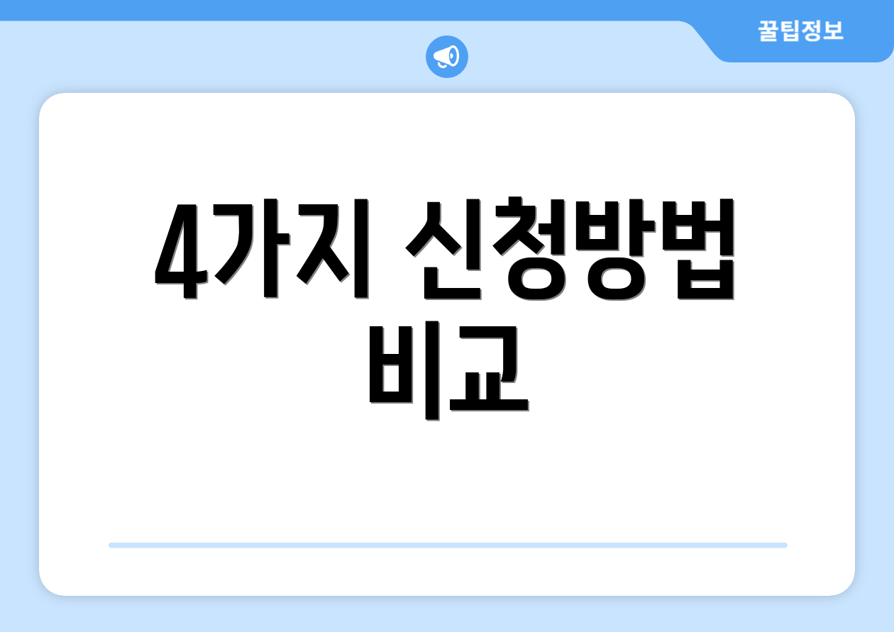 4가지 신청방법 비교