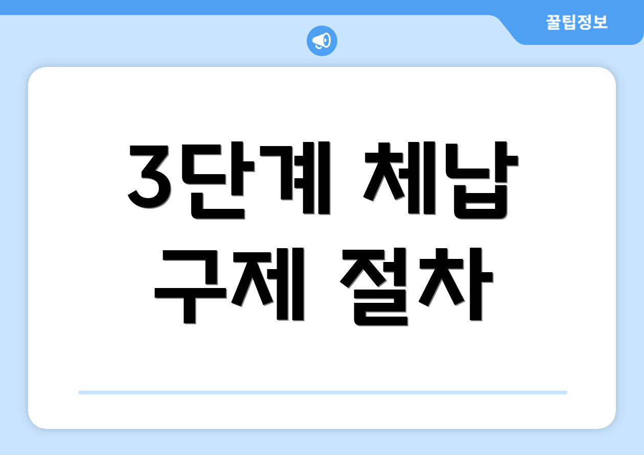3단계 체납 구제 절차