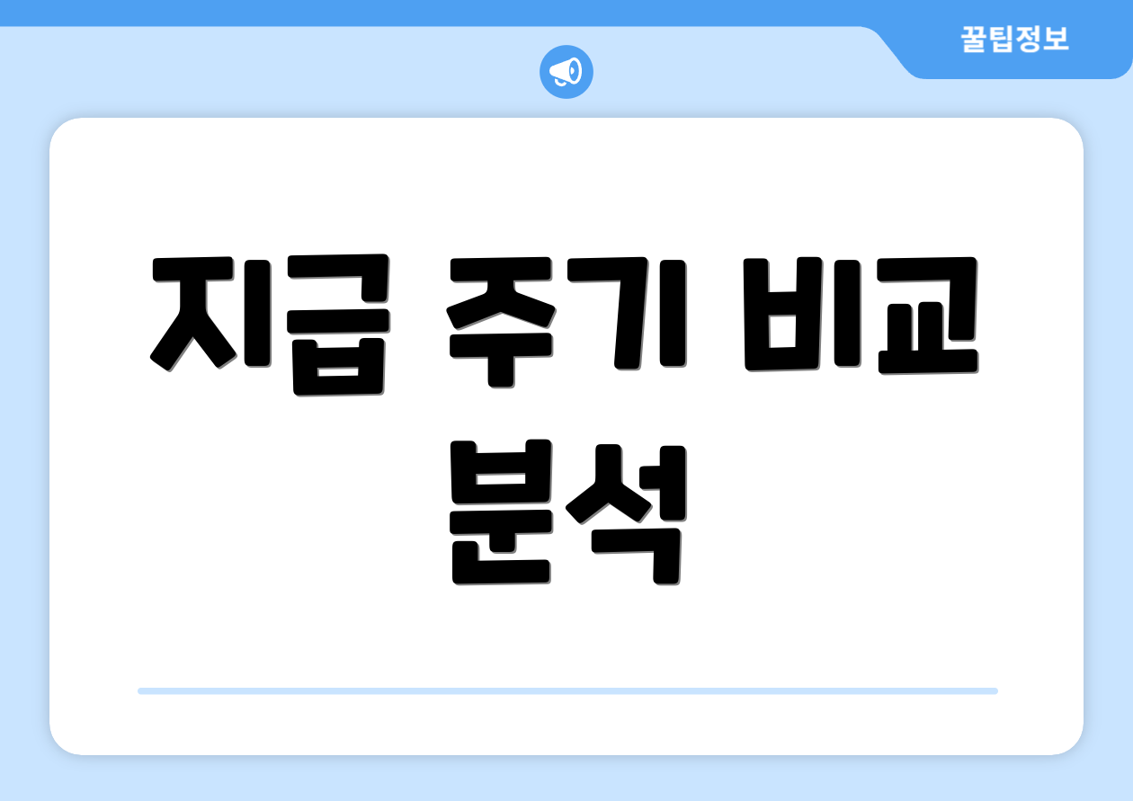 지급 주기 비교 분석