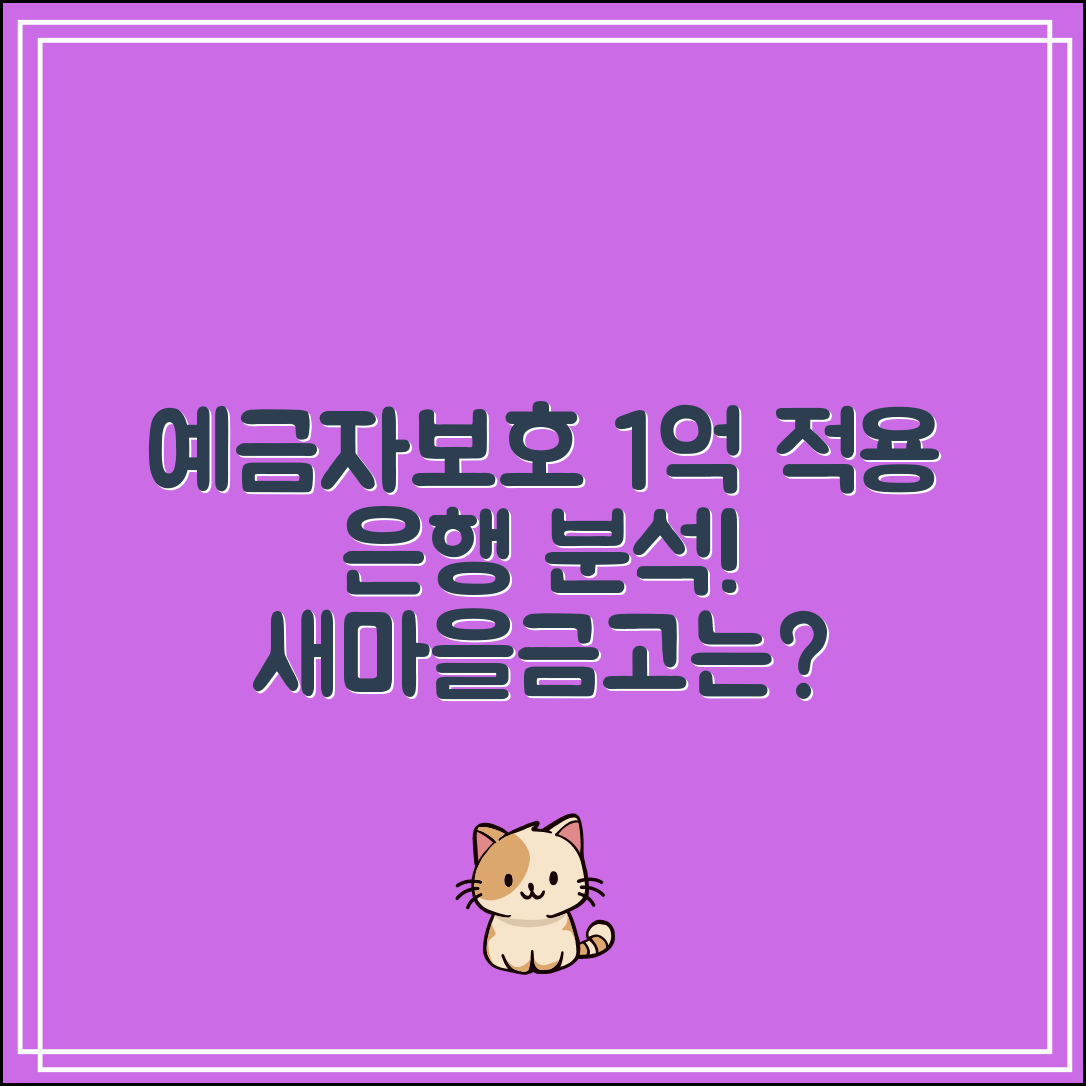 예금자보호 1억 적용 은행 총정리|새마을금고는?