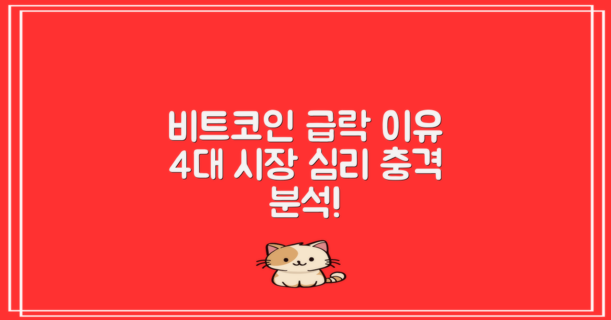 비트코인 급락 이유 분석: 4가지 시장 심리 요소