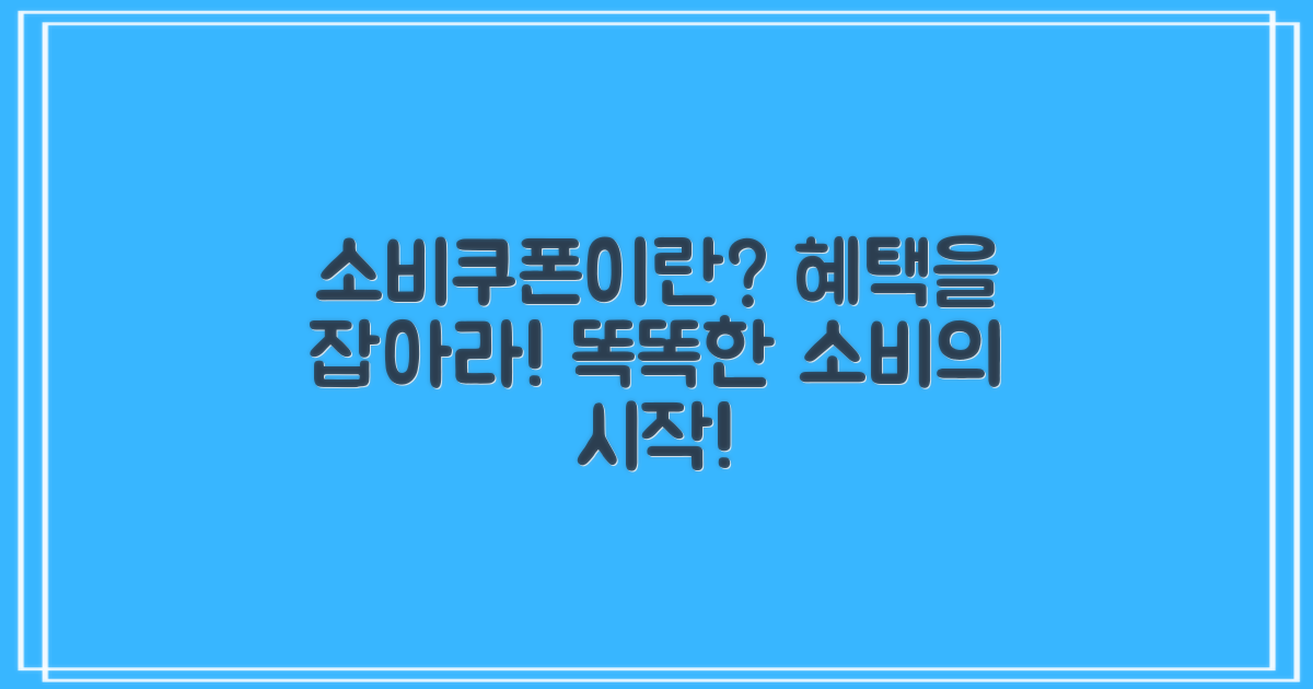 소비쿠폰의 기본 정의