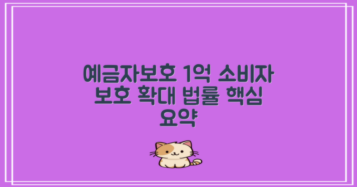 예금자보호 1억 관련 법률 핵심 요약소비자 보호 확대