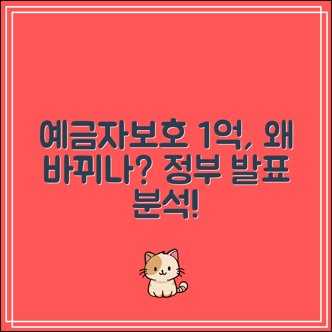 예금자보호 1억 바뀌는 이유|정부 발표 전격 분석
