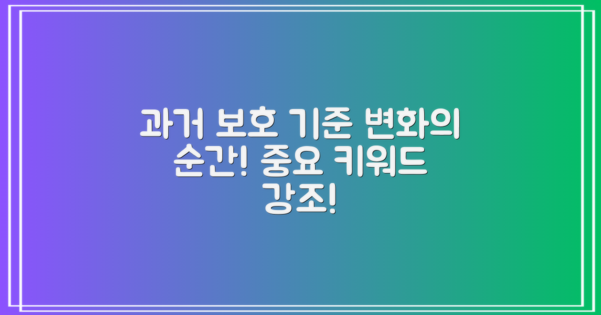 과거 보호 기준 변화